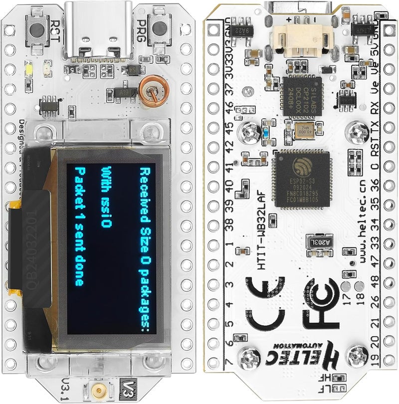 MakerHawk ESP32 LoRa V3 Module Board with 1100mAh Battery Set - with 863-928MHz Antenna and SX1262 LoRa V3 Devices for Meshtastic Arduino LoRawan IOT - Image 4